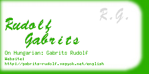 rudolf gabrits business card